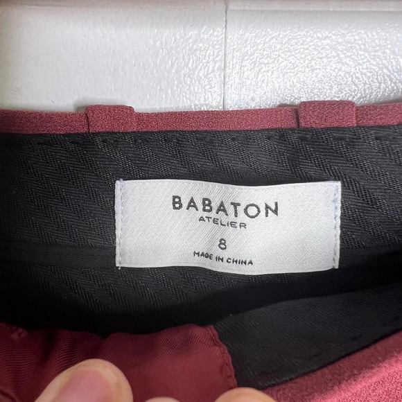 Aritzia - Babaton - Sundried Red 3” Pleated Shorts - NWT Size 8 - Picture 2 of 8